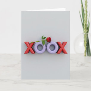 Minimalistisk Xoxo Kärlekskort Kort