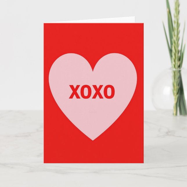 Minimalistisk Xoxo-kort Kort (Framsida)