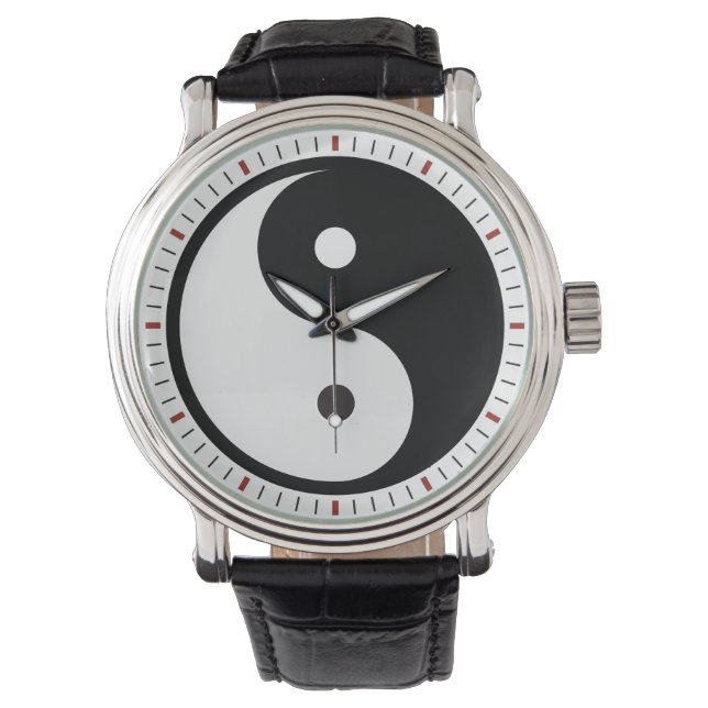 Minimalistisk Yin Yang   Armbandsur (Framsida)