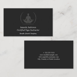 Minimalistisk Yoga-instruktör för rengöring och El Visitkort