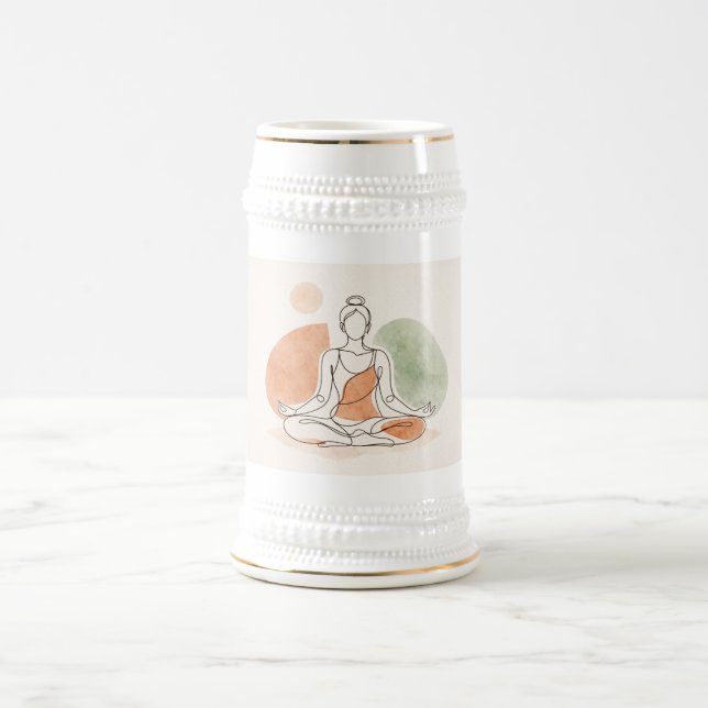 Minimalistisk Yoga Meditation Sten Mugg (Center)