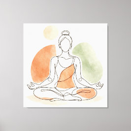 Minimalistisk Yoga Meditation Sträckt Canvas