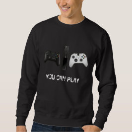 Minimalistisk "You Can Play" Gaming Controller T-s Lång Ärmad Tröja