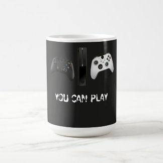 Minimalistisk "You Can Play"-spelkontrollermugg Kaffemugg