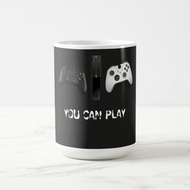 Minimalistisk "You Can Play"-spelkontrollermugg Kaffemugg (Center)