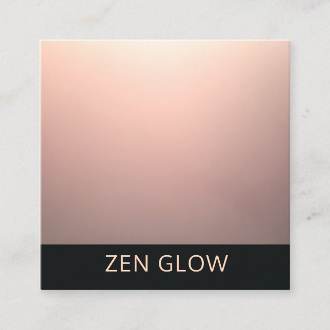 Minimalistisk Zen Glow Energy Healer Fyrkantigt Visitkort (Framsida)
