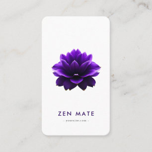 Minimalistisk Zen Lotus Yoga Hälsa Qr-kod Visitkort