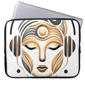 Minimalistisk Zen-musik Gudinnan Geometrisk Abstra Laptop Fodral