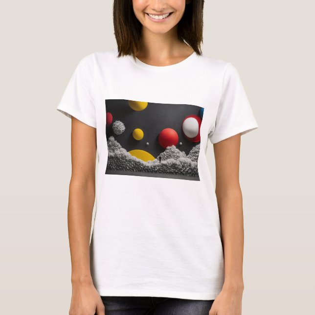 Minimalistisk Zen-trädgård T-shirt – Mindfulness & (Framsida)