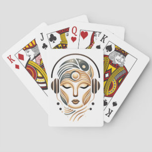Minimalistisk Zenmusik Gudinnan Geometrisk Abstrak Casinokort