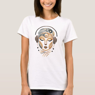 Minimalistisk Zenmusik Gudinnan Geometrisk Abstrak T Shirt