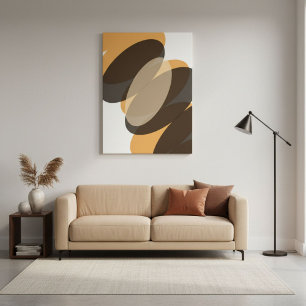 Minimalistiska abstrakta geometriska former samtid canvastryck