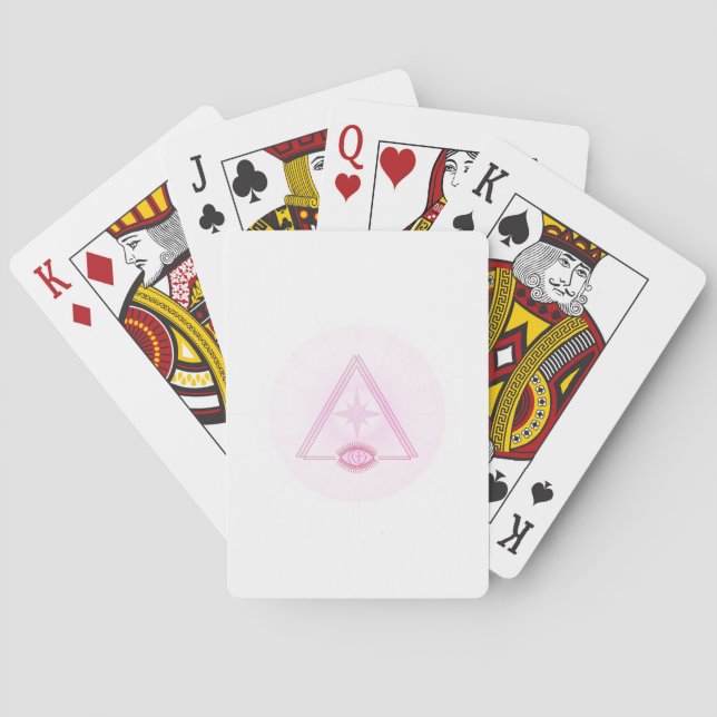 Minimalistiska abstrakta ögonspelkort – Konstnärli Casinokort (Baksidan)