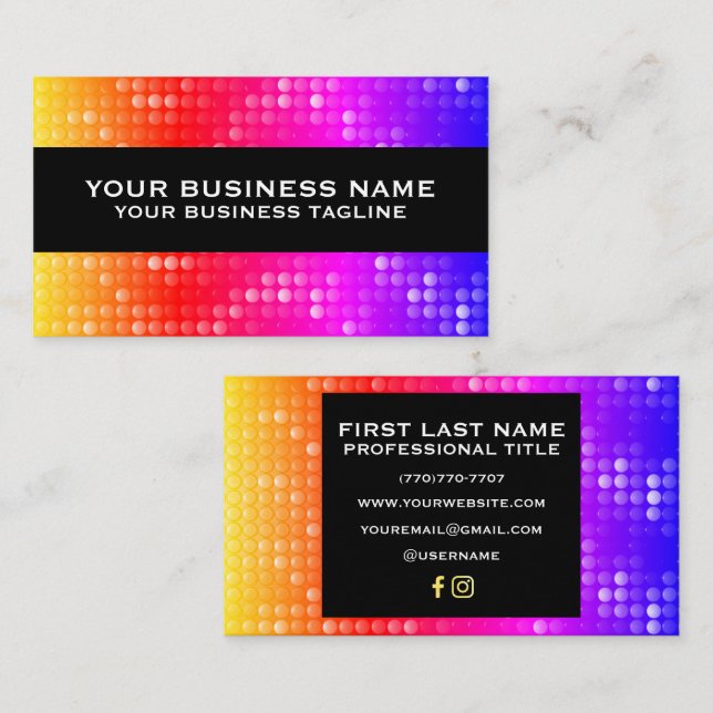 Minimalistiska Affärskort för lyx Visitkort (Fram/baksida)