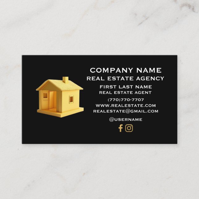 Minimalistiska Affärskort för lyx Visitkort (Framsida)