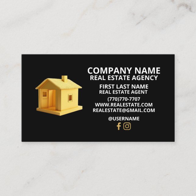 Minimalistiska Affärskort för lyx Visitkort (Framsida)