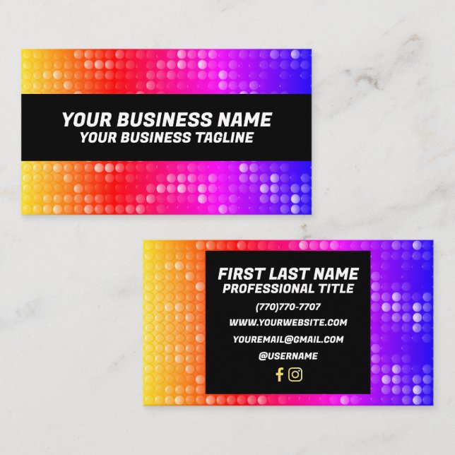 Minimalistiska Affärskort för lyx Visitkort (Fram/baksida)