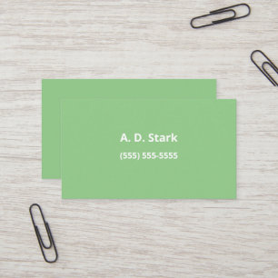Minimalistiska Affärskort för Solid Sage Grönt Visitkort