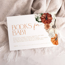 Minimalistiska akvarellpumpaböcker för baby shower tilläggskort