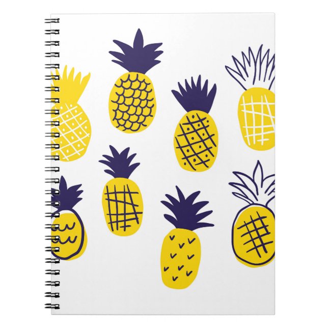 Minimalistiska ananas, färgstark abstrakt design. anteckningsbok (Framsidan)