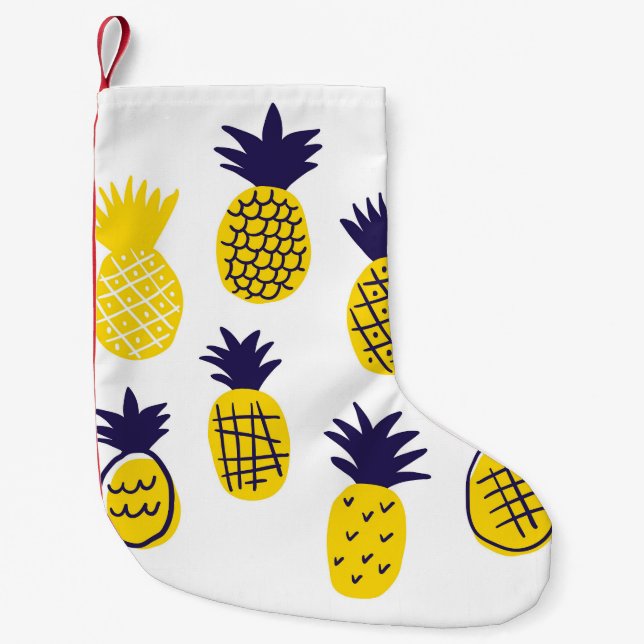 Minimalistiska ananas, färgstark abstrakt design. liten julstrumpa (Framsidan)