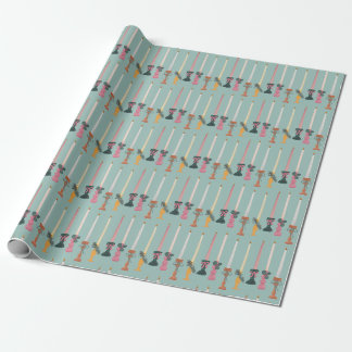 Minimalistiska avsmalnande ljus Ljusblå inpackning Presentpapper