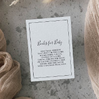 Minimalistiska Baby Shower-böcker för bebisar
