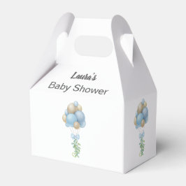Minimalistiska blå ballonger pojke babyfirande presentaskar