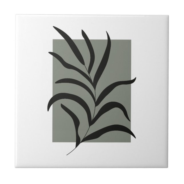 Minimalistiska blad  kakelplatta (Framsidan)
