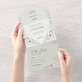 Minimalistiska blommor | Avrivningsbara RSVP | Brö