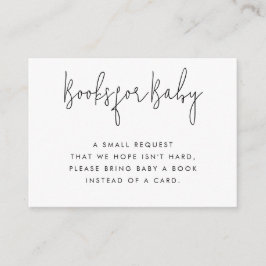 Minimalistiska böcker för spädbarn - Begärandekort Tilläggskort