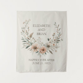 Minimalistiska Boho-blommor i Elfenben och Rosaton