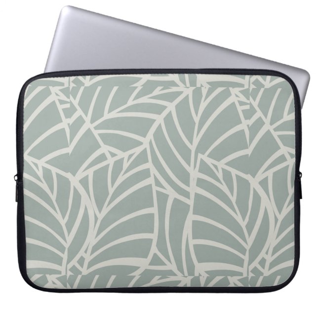 Minimalistiska Botaniska Ådror Laptop Fodral (Framsidan)