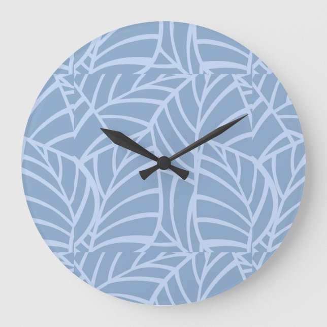 Minimalistiska Botaniska Ådror Stor Klocka (Framsida)