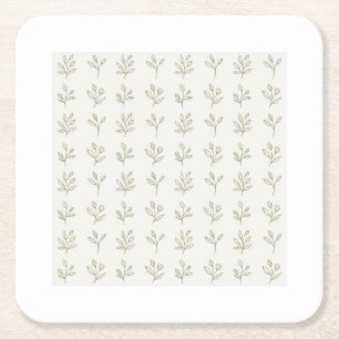 Minimalistiska Botaniska Pappersunderlägg Underlägg Papper Kvadrat