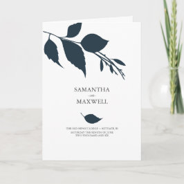 Minimalistiska Bröllop Ceremonisprogram Program