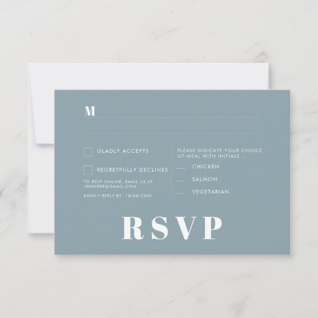 Minimalistiska bröllop RSVP-kort Inbjudningar (Framsida)