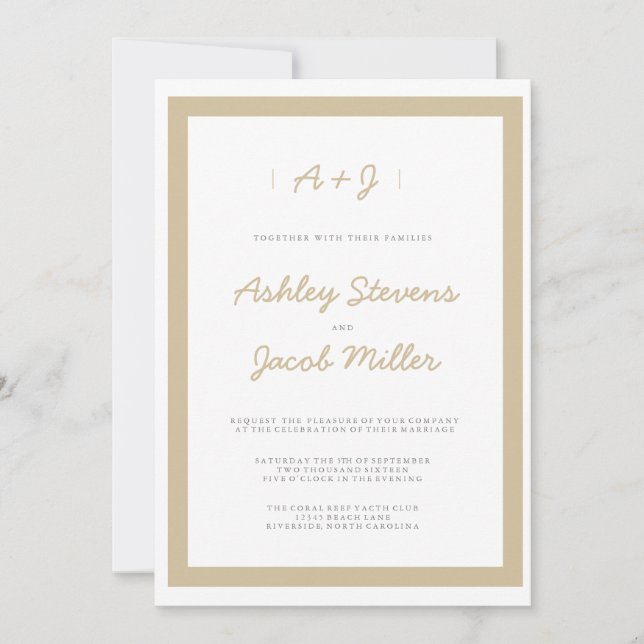 Minimalistiska bröllopsinbjudningar | BRÖLLOP Inbjudningar (Framsida)