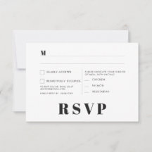Minimalistiska bröllopskort för RSVP