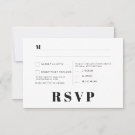 Minimalistiska bröllopskort för RSVP Inbjudningar