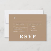 Minimalistiska bröllopskort för RSVP
