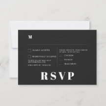 Minimalistiska bröllopskort för RSVP