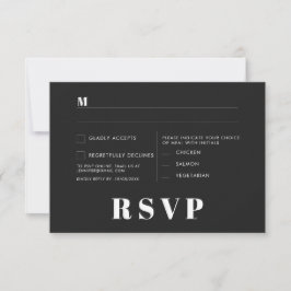 Minimalistiska bröllopskort för RSVP Inbjudningar