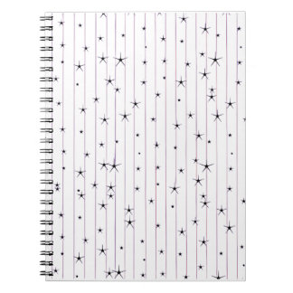 Minimalistiska Celestiala Stjärnor Spiral Anteckni Anteckningsbok