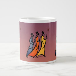 Minimalistiska De Tre Visa Männen Jumbo Mugg