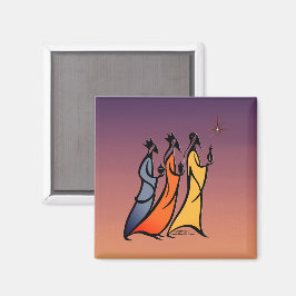 Minimalistiska De Tre Visa Männen Magnet