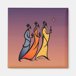 Minimalistiska De Tre Visa Männen Magnet