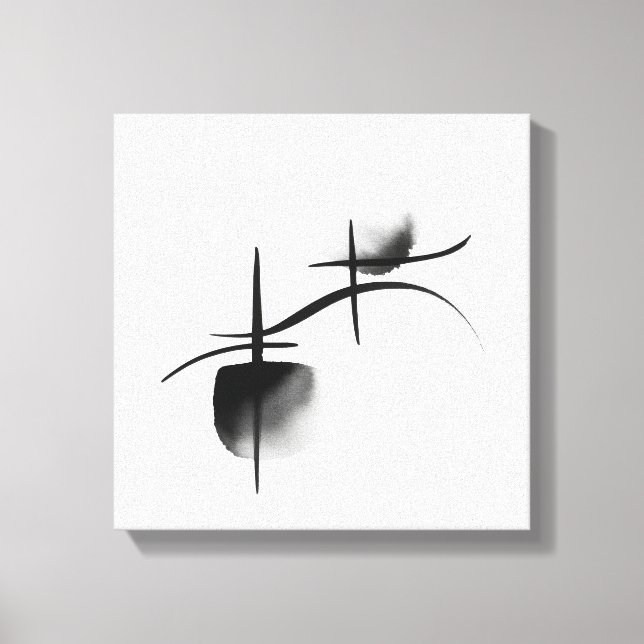 Minimalistiska ekon | Premium lindad canvas (Framsida)