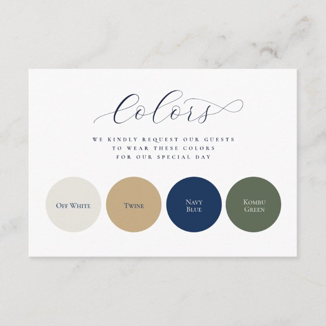 Minimalistiska Eleganta Cirklar 4 Färger Bröllop Tilläggskort (Framsida)