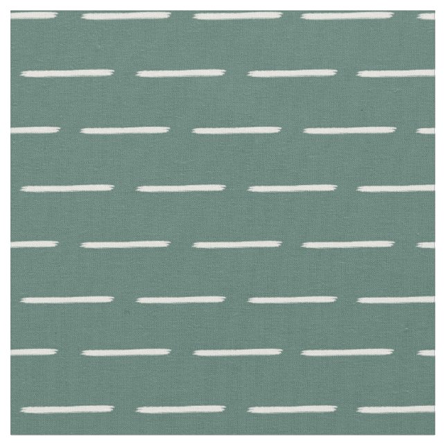 Minimalistiska elfenbenslinjer på mörkgrå turkos tyg (Närbild)